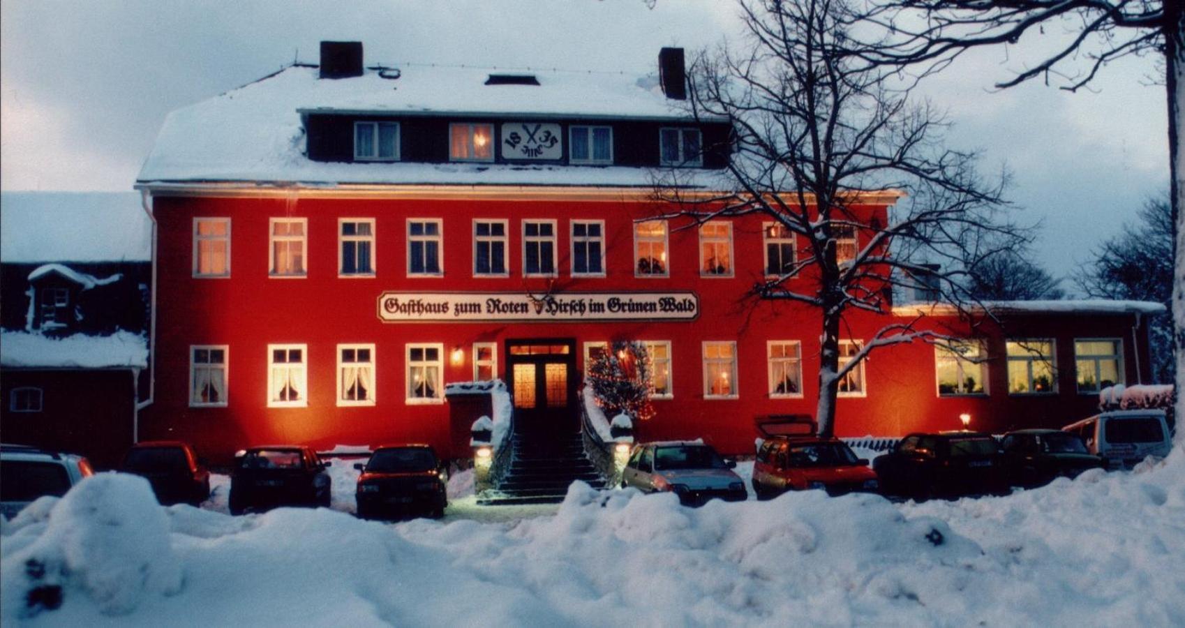 Zum Roten Hirsch im Grünen Wald Saalfeld Saale Exterior foto